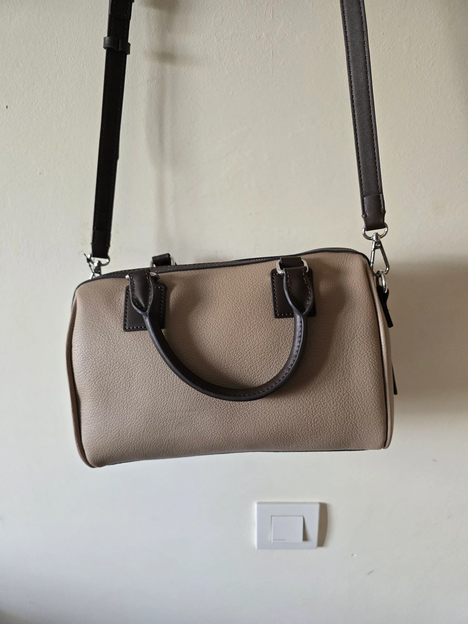 Bolso Parfois Tipo Baúl / Bandolera Bege e Marrom (Novo com etiquetas) – photo 17